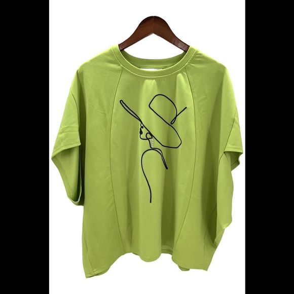 Vivica A. Fox Women's Collection Luxe Crepe Knit Cocoon Top Green - Regular - Picture 1 of 2